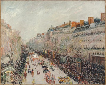 mardi gras sur les boulevards 1897 Camille Pissarro Peinture à l'huile